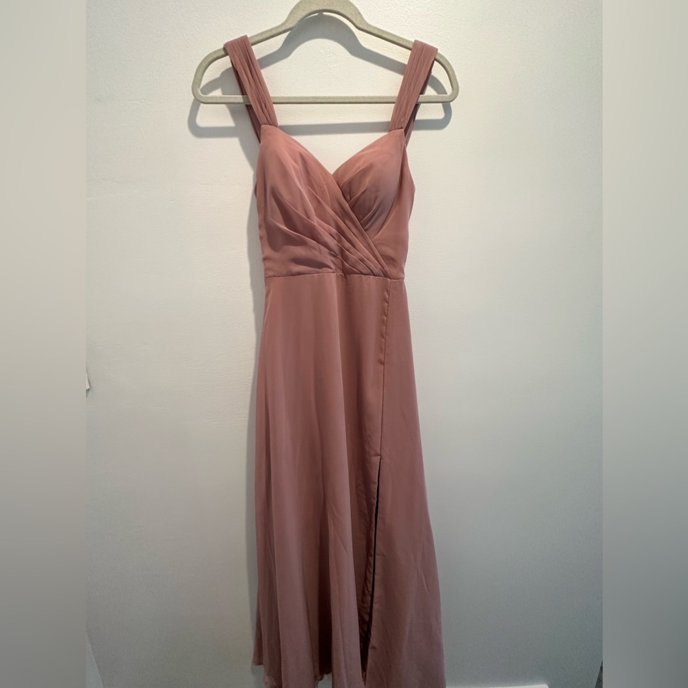 Azazie dress dusty rose color
